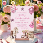 Pink Cowgirl Pony Party Celebration Birthday Invitation<br><div class="desc">Pink Cowgirl Pony Party Celebration Birthday Invitation , 
Pony Party Birthday Invite, 
Birthday Invitation Pony.
Birthday Party Invite Horse.
Rodeo Cowgirl Celebration.</div>