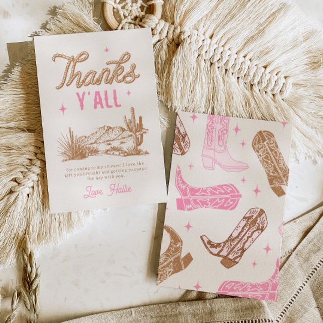 Pink Cowgirl Thank You Card (Creator Uploaded)
