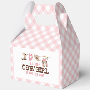 Pink Cowgirl Western Baby Shower Favour Box