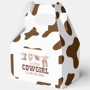 Pink Cowgirl Western Baby Shower Favour Box