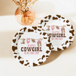 Pink Cowgirl Western Baby Shower Paper Plate<br><div class="desc">A little cowgirl is on the way! Pink Western Cowgirl themed baby shower with pink plaid.</div>