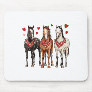 Pink Cowgirl Western Valentine Horse Love For Hors Mouse Mat