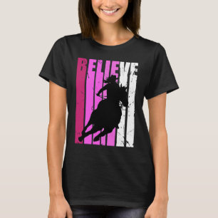 Pink Cowgirls Birthday Believe Motivational Inspir T-Shirt