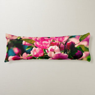 Pink Crab Apple Flowers Body Cushion
