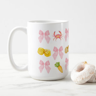 Pink Crab Boil Seafood Party pastel Coffee Mug