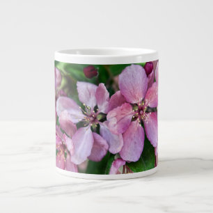 Pink Crabapple Blossoms Large Coffee Mug