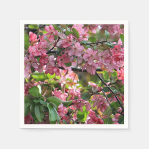 Pink Crabapple Floral Photo Napkin
