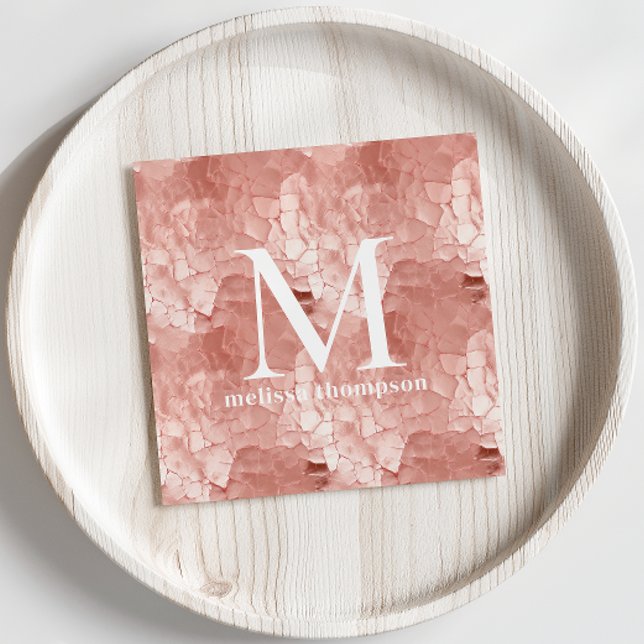 Pink Crackle Texture Makeup Artist Business Card (Creator Uploaded)