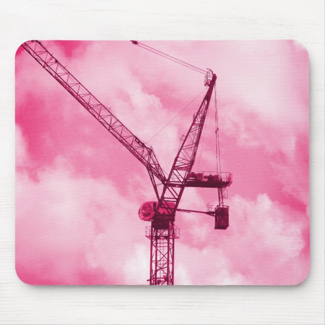 Pink Crane Mouse Mat (Front)