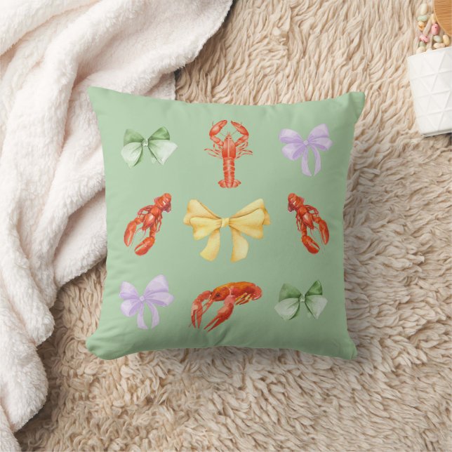 Pink Crawfish Boil Seafood Party pastel Cushion (Blanket)