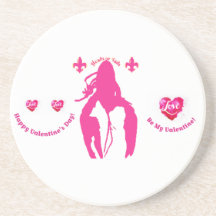 Pink Crawfish Valentine's Sand Coaster