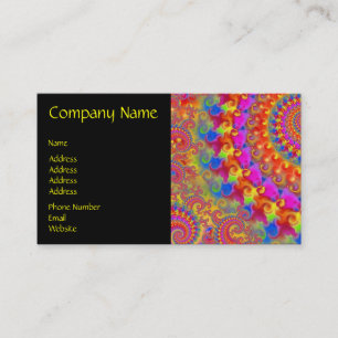 Pink Crazy Fractal Business Card