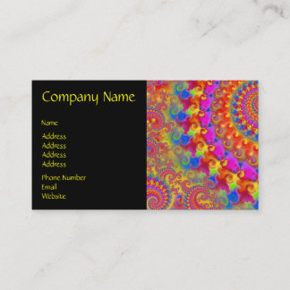 Pink Crazy Fractal Business Card