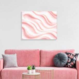 Pink Cream Abstract Design Canvas Print