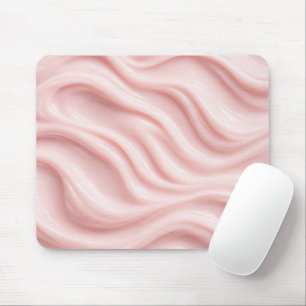 Pink Cream Abstract Pattern Mouse Mat