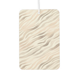 Pink Cream Beige Zebra Animal Print Car Air Freshener