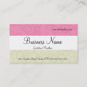 Pink & Cream Circles Business Cards