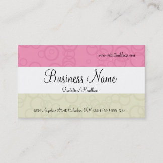 Pink & Cream Circles Business Cards