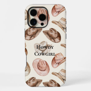 Pink Cream Cowgirl Hats iPhone 16 Pro Max Case