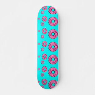 Pink cream donuts skateboard