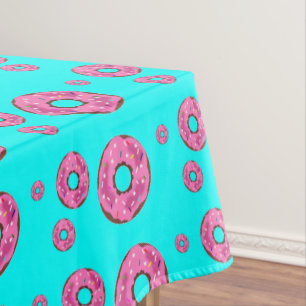 Pink cream donuts tablecloth