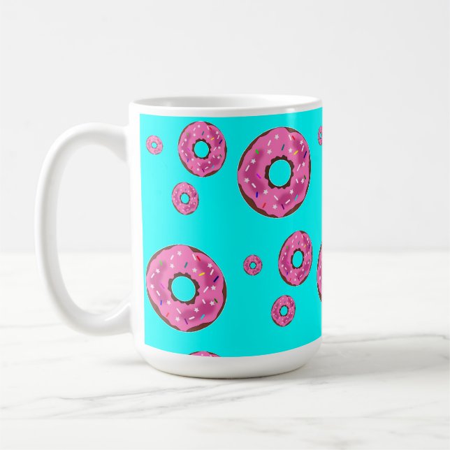 Pink cream doughnuts coffee mug (Left)