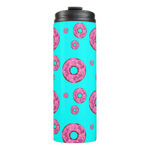 Pink cream doughnuts thermal tumbler