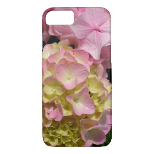 Pink Cream Hydrangeas yellow pink green floral iPhone 8/7 Case