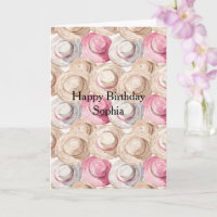 Pink Cream Straw Hats Birthday