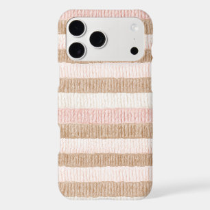 Pink Cream Tan Stripes