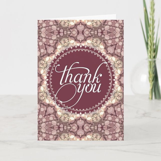 Pink & Cream Thank You Cards (Front)