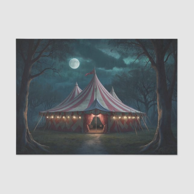 Pink Creepy Carnival Decoupage Paper  (Front)