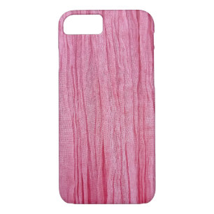 pink crinkled gauze fabric iPhone 8/7 case