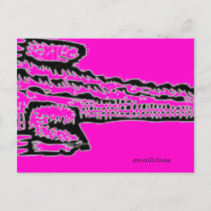 pink croc postcard