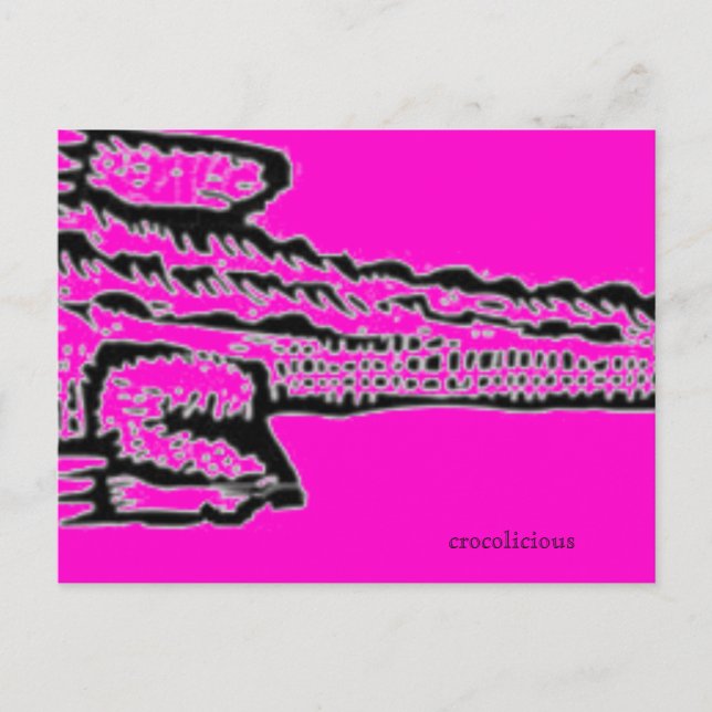 pink croc postcard (Front)