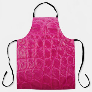 Pink crocodile skin, leather texture apron