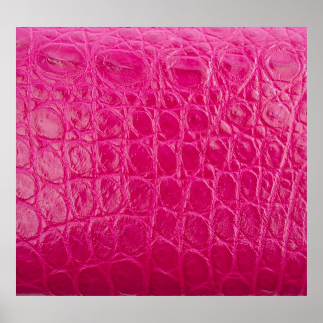 Pink crocodile skin, leather texture poster (Front)