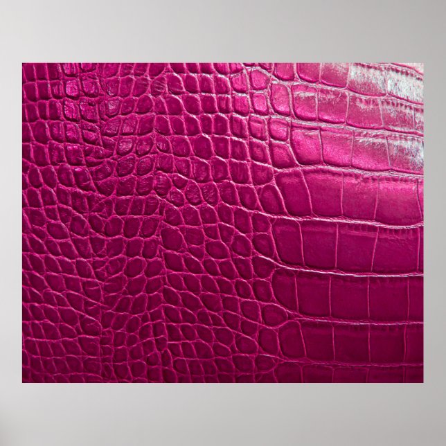Pink crocodile skin texture poster (Front)