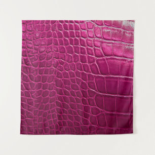 Pink crocodile skin texture tapestry