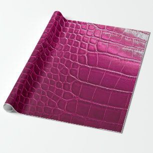 Pink crocodile skin texture wrapping paper