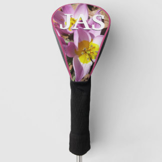 Pink Crocuses Spring Floral Golf Head Cover