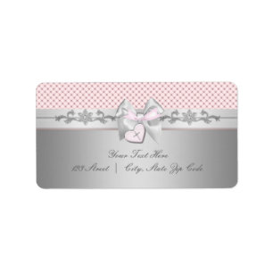 Pink Cross Address Labels