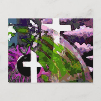 Pink Cross And Eye Postcard