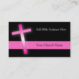 Pink Cross Business Cards