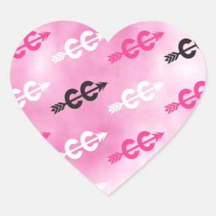 PINK Cross Country Running Arrow Symbols Stickers