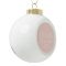 Pink Cross Girl Baptism Ceramic Ball Ornament