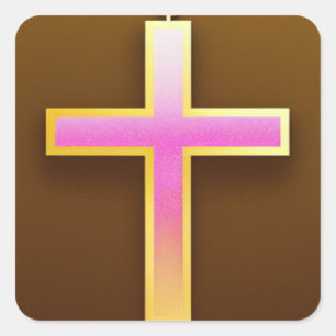 Pink Cross Sticker
