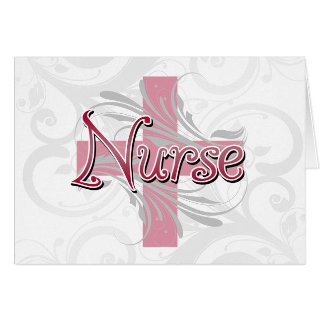 Pink Cross/Swirl Nurse (Front Horizontal)