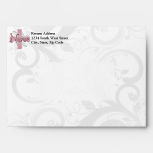 Pink Cross/Swirl Nurse Envelopes