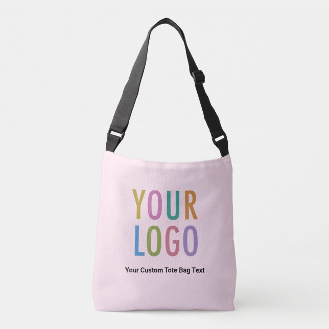 Pink Crossbody Bag Custom Logo Branded Promotional (Front)